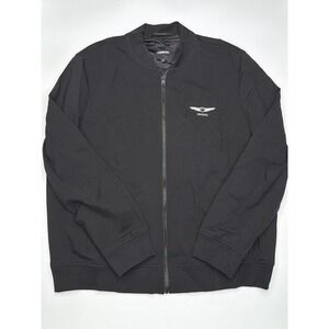 Express Mens Black Bomber‎ Jacket Genesis Logo Zip Up Outerwear XL